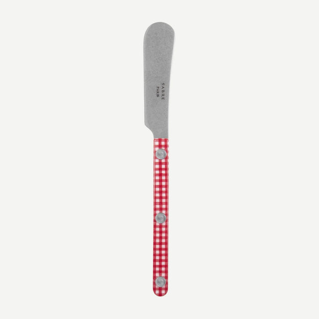 Sabre Bistrot Vintage Gingham Red 14cm Butter Spreader