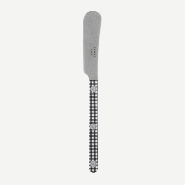 Sabre Bistrot Vintage Gingham Black 14cm Butter Spreader