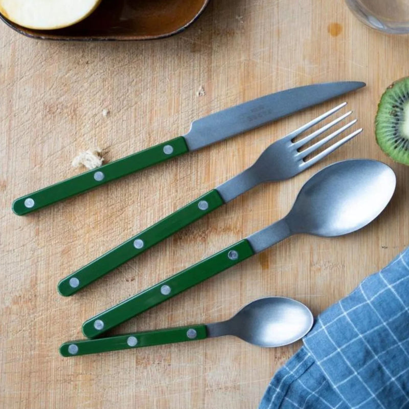 Sabre Bistrot Vintage Solid Green 4 Pieces Cutlery Set, 040