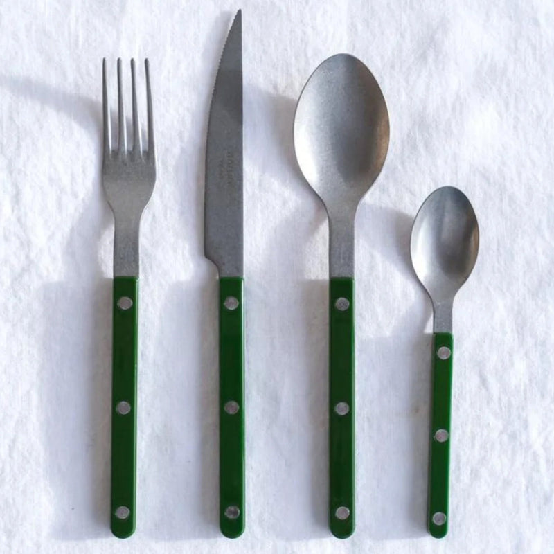 Sabre Bistrot Vintage Solid Green 4 Pieces Cutlery Set, 040