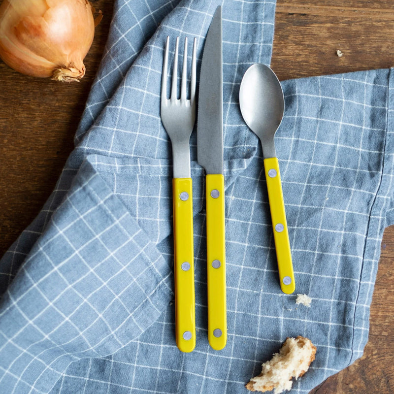 Sabre Bistrot Vintage Solid Yellow 4 Pieces Cutlery Set, 040