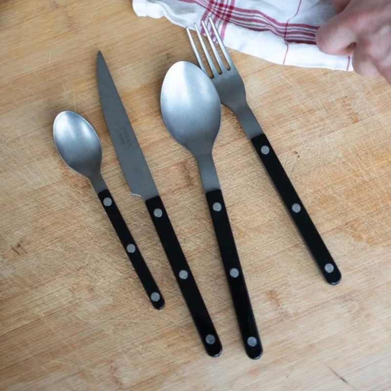 Sabre Bistrot Vintage Solid Black 4 Pieces Cutlery Set, 040