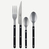 Sabre Bistrot Vintage Solid Black 4 Pieces Cutlery Set, 040