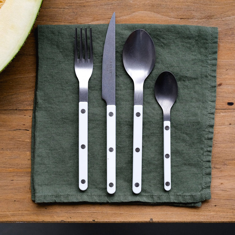 Sabre Bistrot Vintage Solid White 4 Pieces Cutlery Set, 033