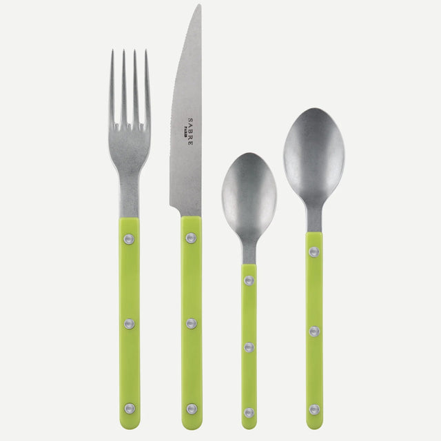 Sabre Bistrot Vintage Solid Lime 4 Pieces Cutlery Set, 033