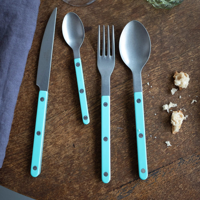 Sabre Bistrot Vintage Solid Pastel Green 4 Pieces Cutlery Set, 040