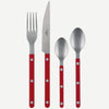 Sabre Bistrot Vintage Solid Red 24 Pieces Cutlery Set, 041