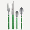 Sabre Bistrot Vintage Solid Garden Green 24 Pieces Cutlery Set, 041