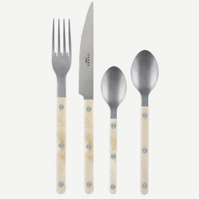 Sabre Bistrot Vintage Horn Faux 24 Pieces Cutlery Set, 041