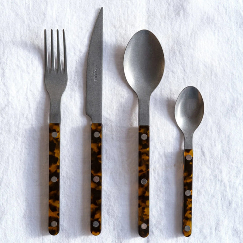 Sabre Bistrot Vintage Tortoise Faux 4 Pieces Cutlery Set, 040