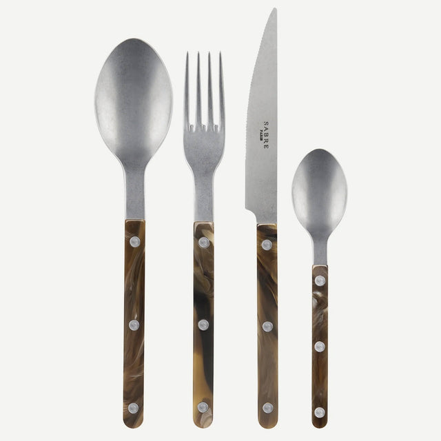 Sabre Bistrot Vintage Buffalo Faux 24 Pieces Cutlery Set, 024