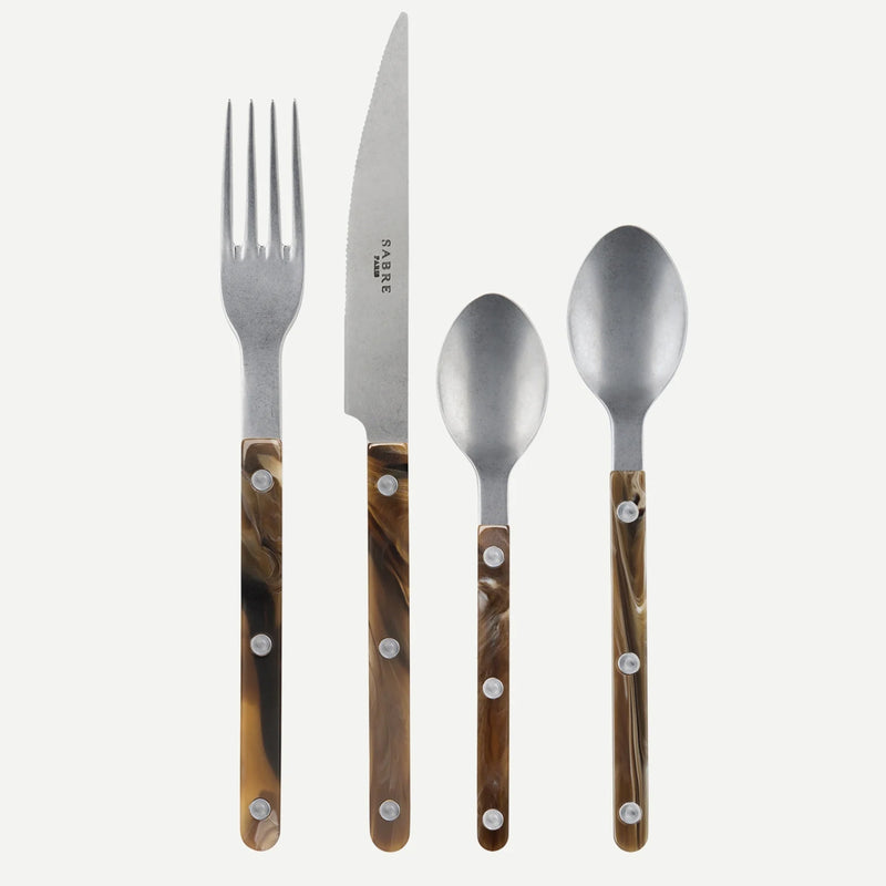 Sabre Bistrot Vintage Buffalo Faux 4 Pieces Cutlery Set, 033