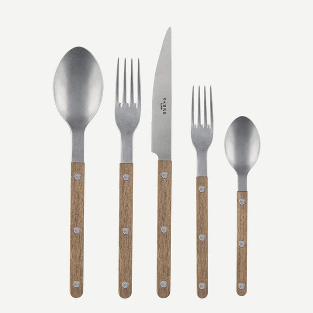 Sabre Bistrot Vintage Teak 5 Pieces Cutlery Set
