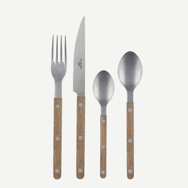 Sabre Bistrot Vintage Teak 4 Pieces Cutlery Set, 040