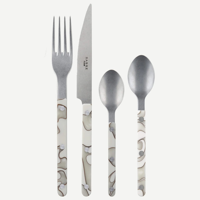 Sabre Bistrot Vintage Dune Ivory 4 Pieces Cutlery Set, 040