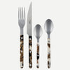 Sabre Bistrot Vintage Dune Black 24 Pieces Cutlery Set, 041