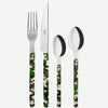 Sabre Bistrot Shiny Camouflage Green 24 Pieces Cutlery Set, 041