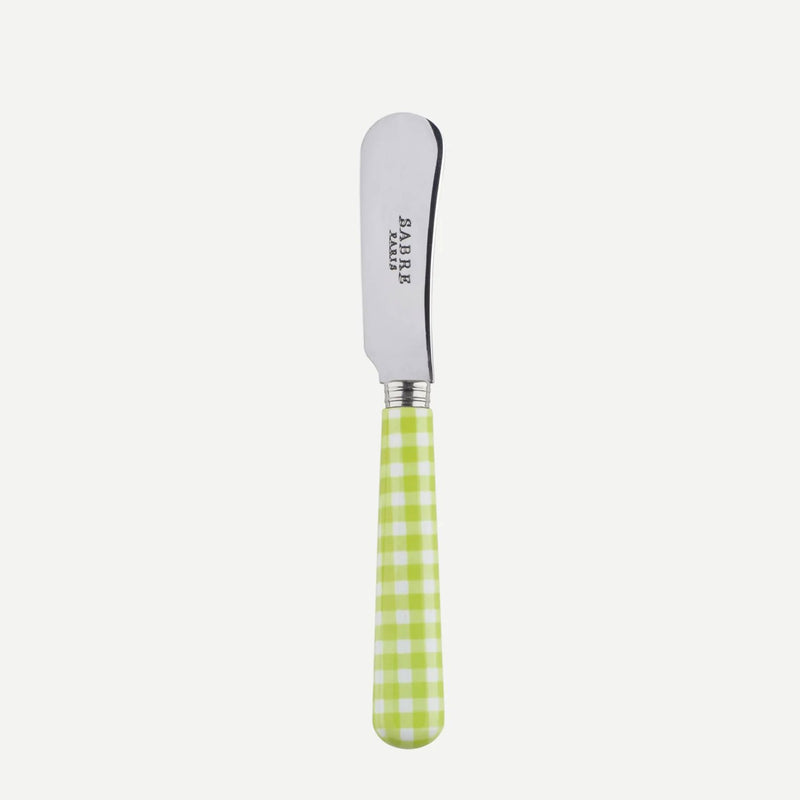 Sabre Gingham Lime 12cm Butter Spreader