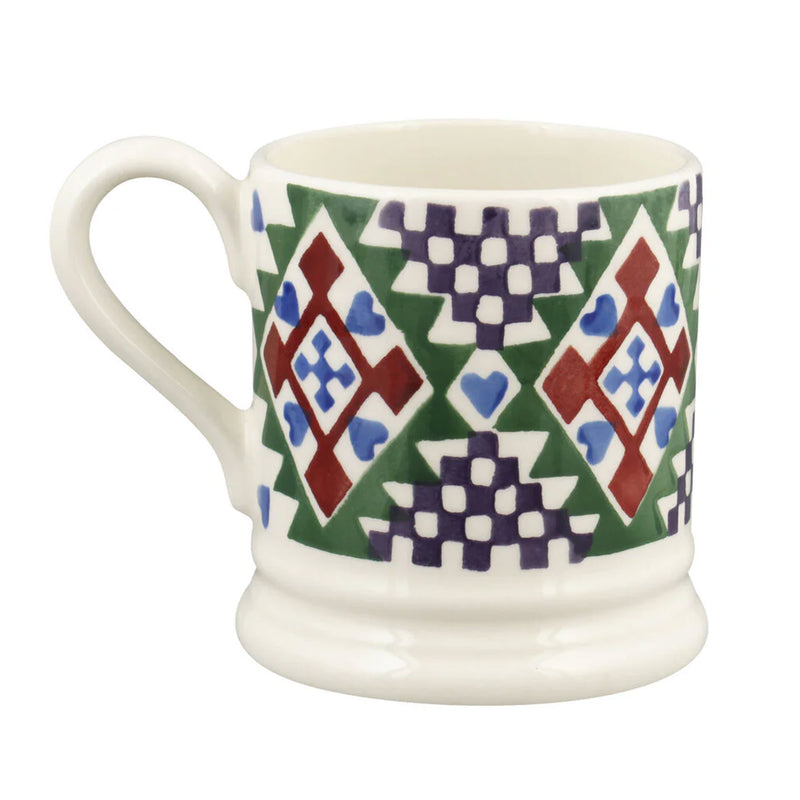Emma Bridgewater Christmas Quilt Set of 2 1/2 Pint Mugs (Boxed)
