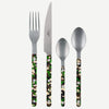 Sabre Bistrot Vintage Camouflage Green 4 Pieces Cutlery Set, 033