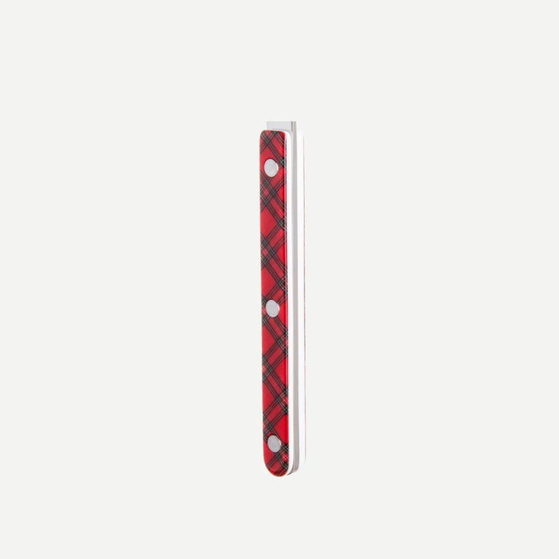 Sabre Bistrot Shiny Tartan Red 24 Pieces Cutlery Set, 041