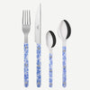 Sabre Bistrot Shiny Toile Blue 4 Pieces Cutlery Set, 033
