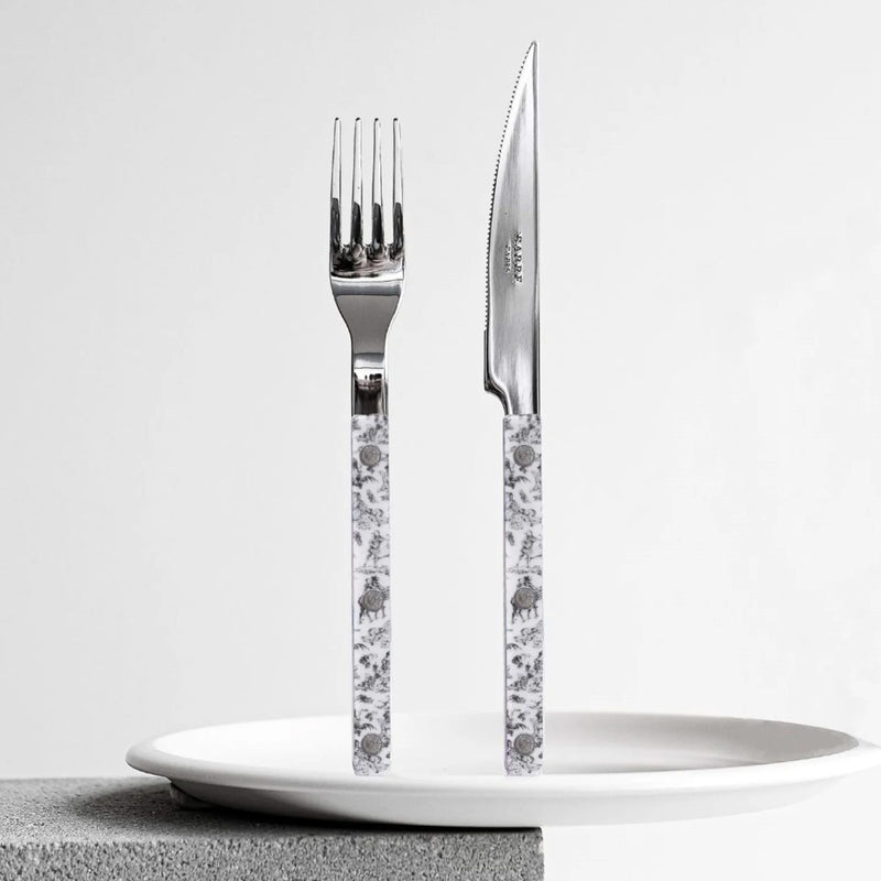 Sabre Bistrot Shiny Toile Black 4 Pieces Cutlery Set, 040