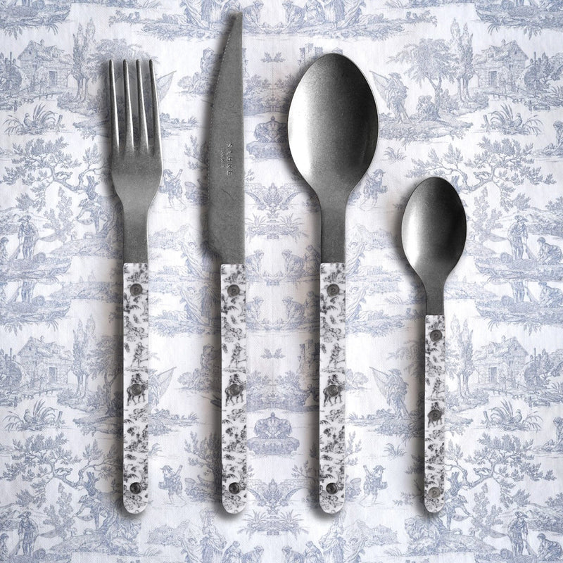 Sabre Bistrot Vintage Toile Black 24 Pieces Cutlery Set, 041