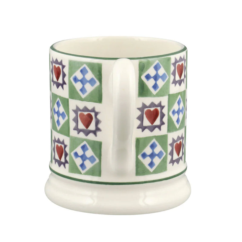 Emma Bridgewater Christmas Quilt Set of 2 1/2 Pint Mugs (Boxed)
