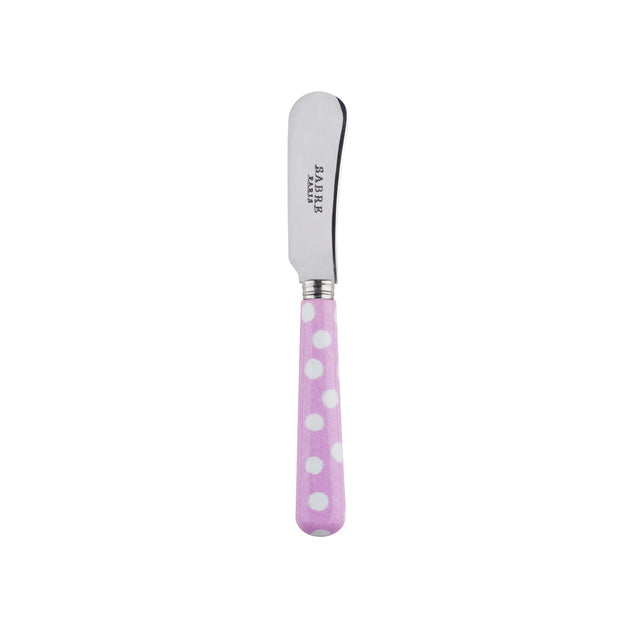 Sabre White Dots Pink 14cm Butter Spreader