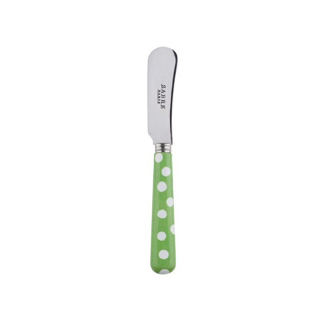 Sabre White Dots Garden Green 14cm Butter Spreader