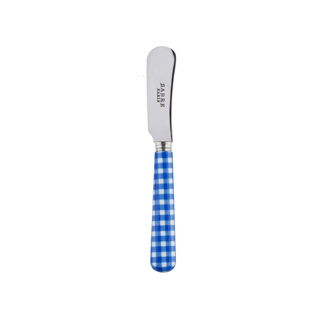 Sabre Gingham Lapis Blue 14cm Butter Spreader