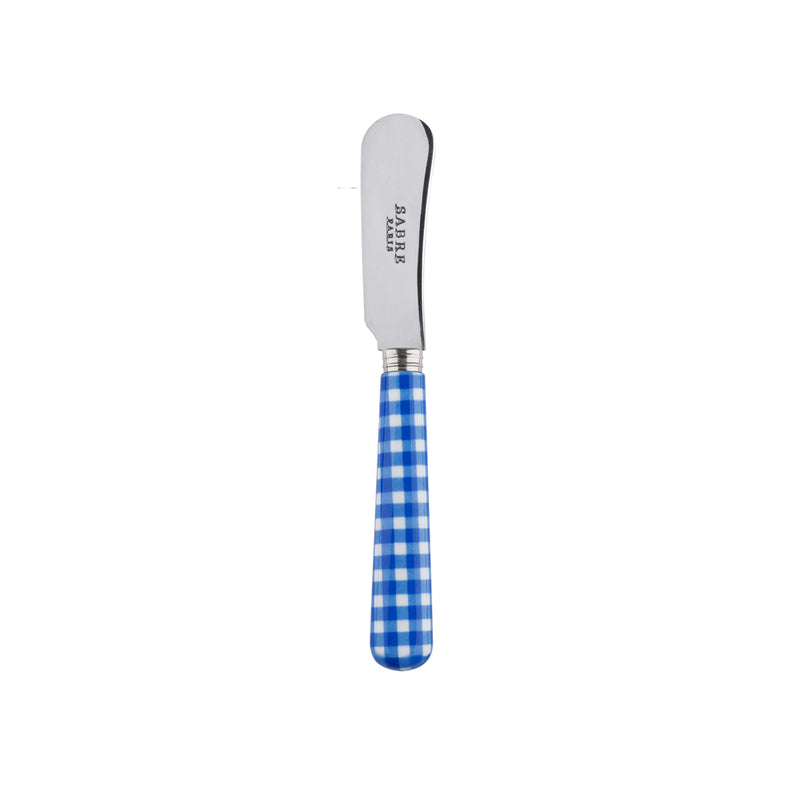 Sabre Gingham Lapis Blue 14cm Butter Spreader