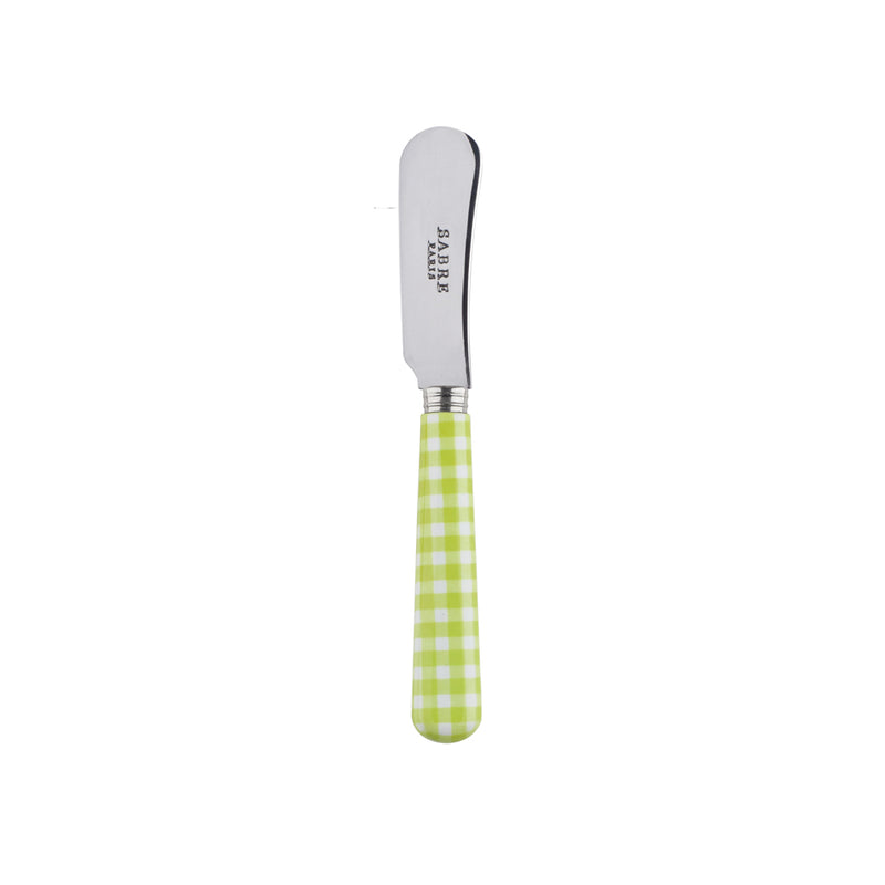 Sabre Gingham Lime 14cm Butter Spreader