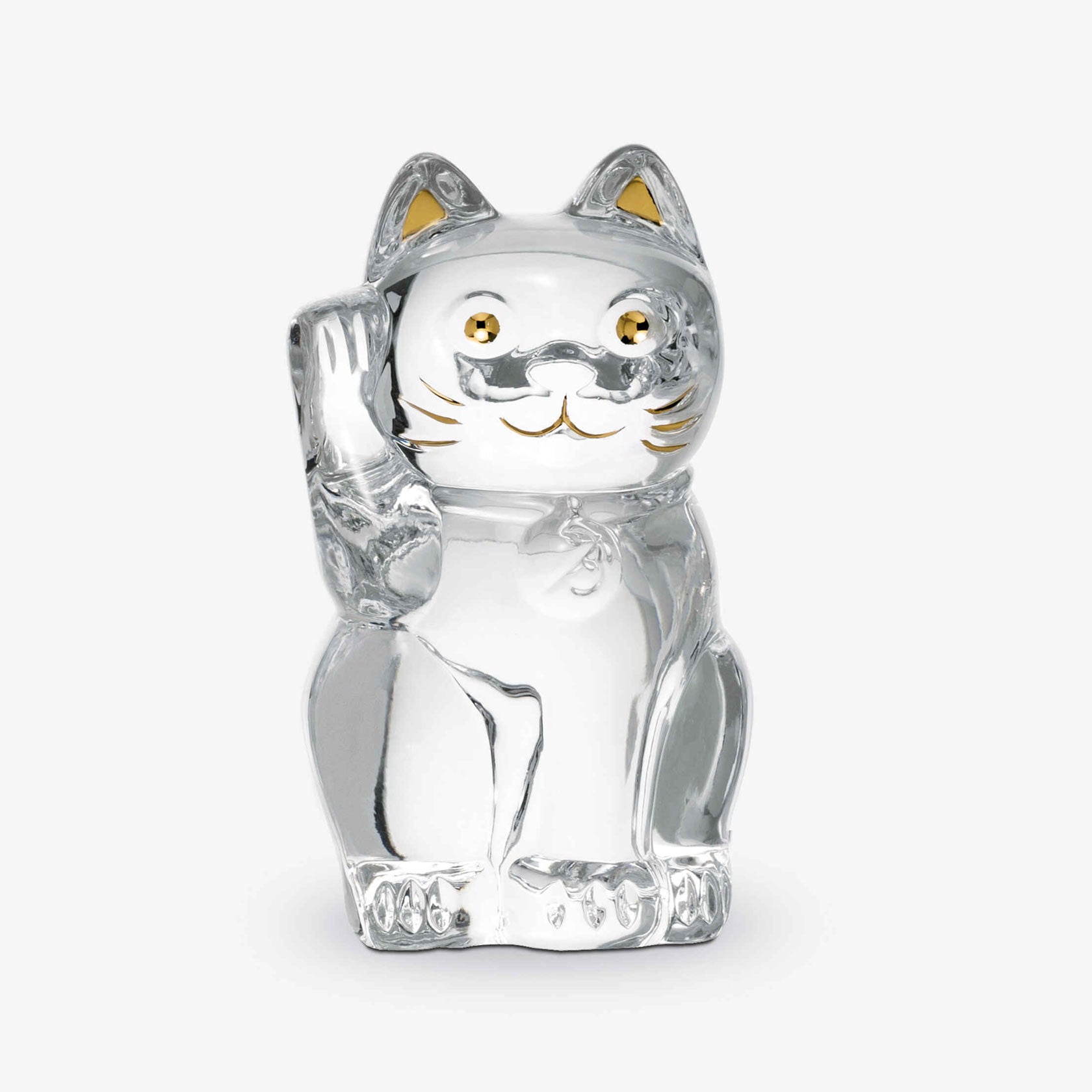 【希少】Baccara cat 希少】Baccara cat Cat Maneki Neko Figurine S Red | Baccarat Japan