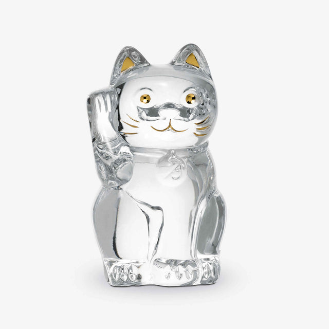 Baccarat Cat Maneki Neko Figurine, Small