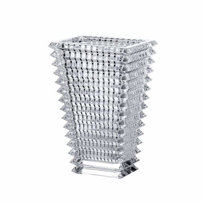 Baccarat Eye Rectangle Clear Tall Vase, Small