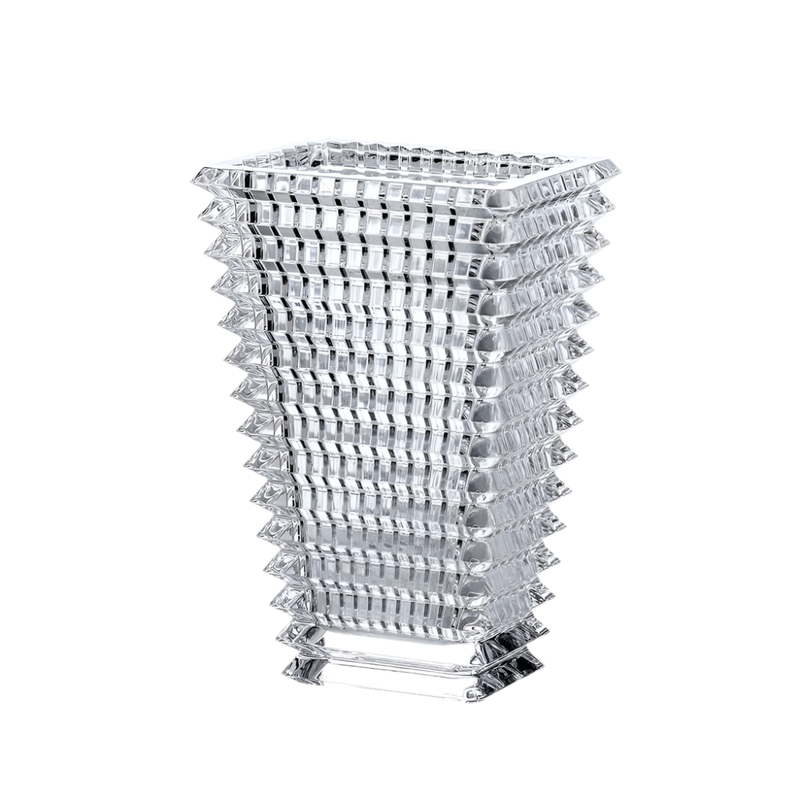 Baccarat Eye Rectangle Clear Tall Vase, Small