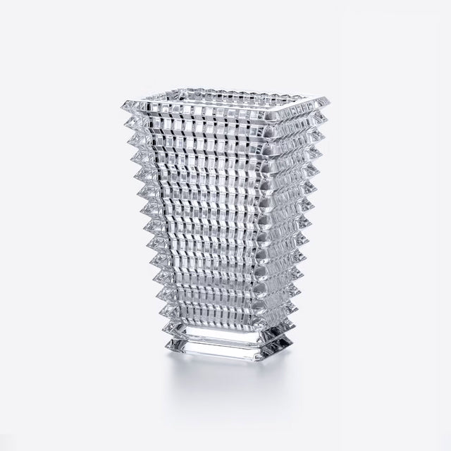 Baccarat Eye Rectangle Clear Tall Vase, Small