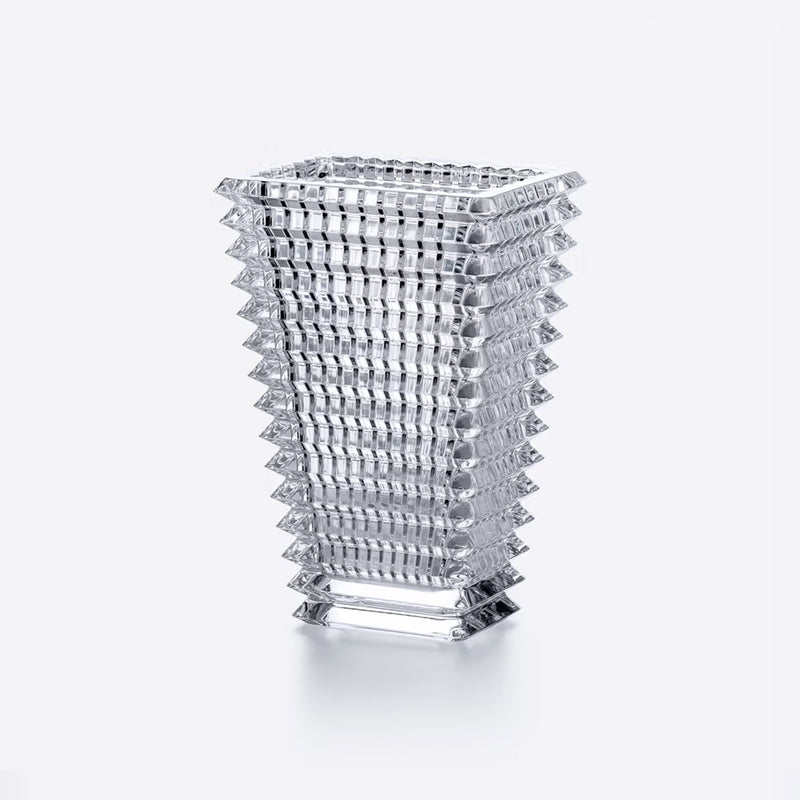 Baccarat Eye Rectangle Clear Tall Vase, Small