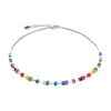 Coeur De Lion GeoCube Lite Mini Rainbow Necklace