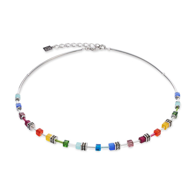 Coeur De Lion GeoCube Lite Mini Rainbow Necklace