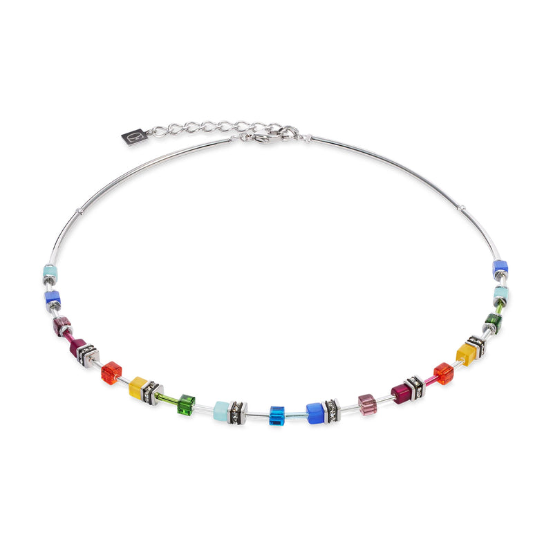 Coeur De Lion GeoCube Lite Mini Rainbow Necklace