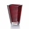Baccarat Eye Rectangular Red Tall Vase, Small