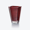 Baccarat Eye Rectangular Red Tall Vase, Small