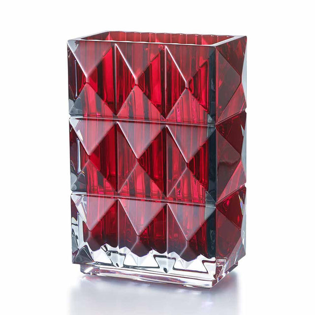 Baccarat Louxor Red Diamond Surface Vase