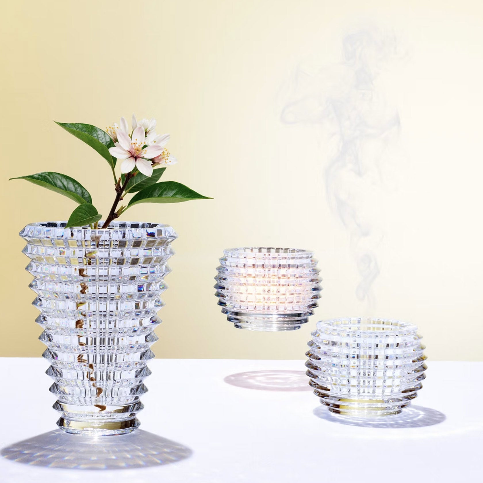 バカラ　アイベース S Baccarat eye vase small Baccarat Crystal - Eye Votive - Luxury Candle Holders - David