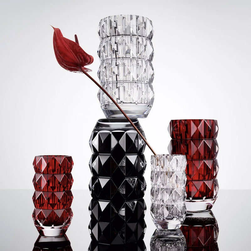 Baccarat Louxor Round Red Vase, Medium