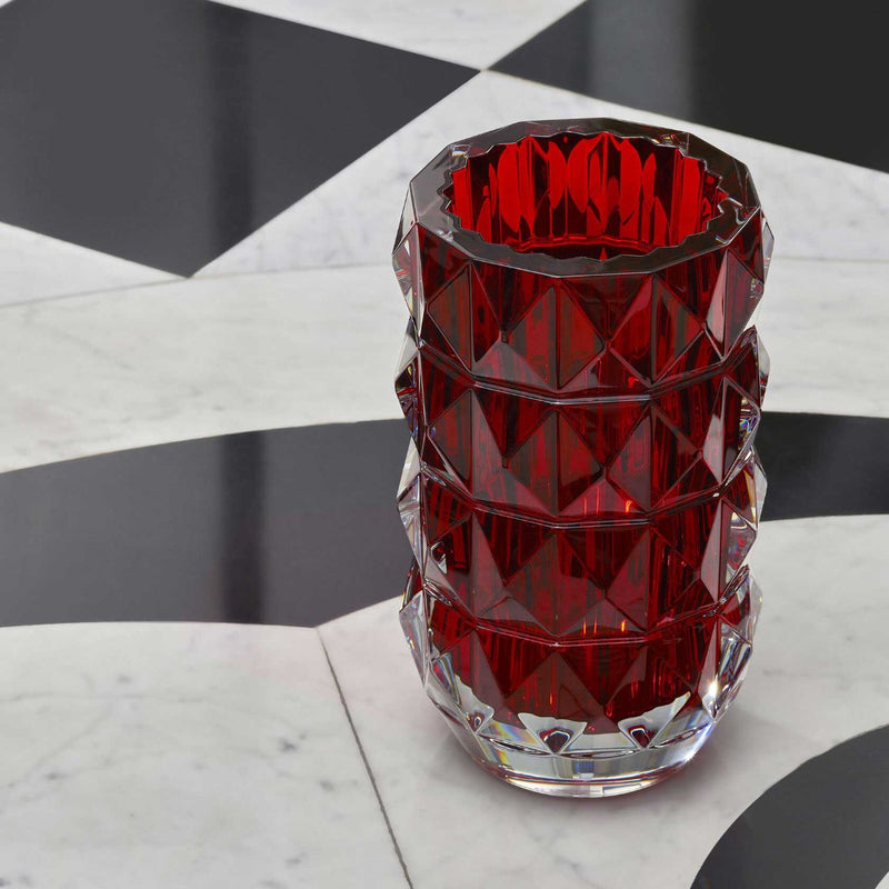 Baccarat Louxor Round Red Vase