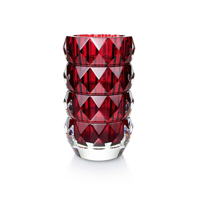 Baccarat Louxor Round Red Vase, Medium